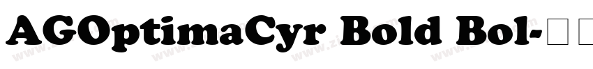 AGOptimaCyr Bold Bol字体转换